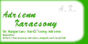 adrienn karacsony business card